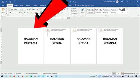 Cara Hapus Header Hanya Halaman Awal Di Microsoft Word Youtube