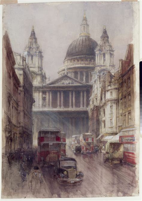 St Pauls From Ludgate Hill By Henry Charles Brewer