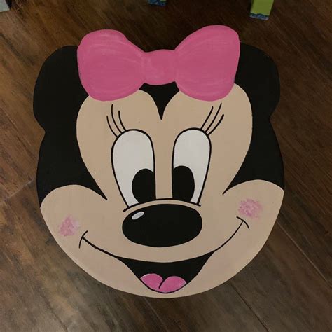 Wooden Minnie Mouse Stool 8 Or 13 Inches Tall Wooden Minnie Mouse Stool