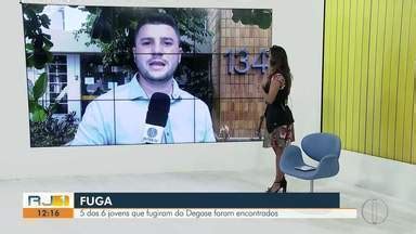 RJ Inter TV 1ª Edição Cinco dos jovens que fugiram de unidade do