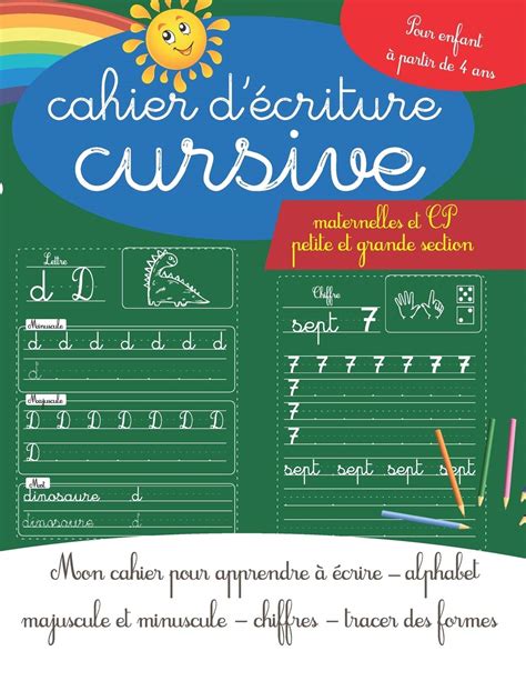 Buy Cahier D Criture Cursive Maternelles Et Cp Petite Et Grande