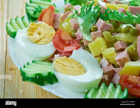 Dutch Potato Salad Huzarensalade Stock Photo Alamy