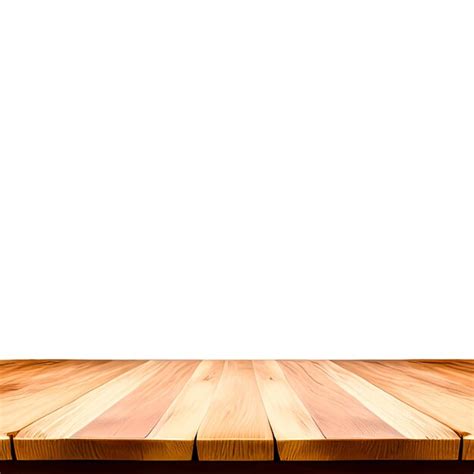 Premium AI Image Photo Empty Wooden Table Top Isolated On White