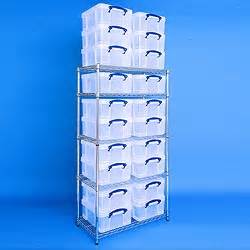 Really Useful Boxes Storage Units 2 Bay Chrome Racking With 20x18