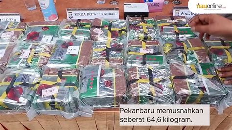 Pemusnahan Narkoba Seberat Kilogram Oleh Polresta Pekanbaru