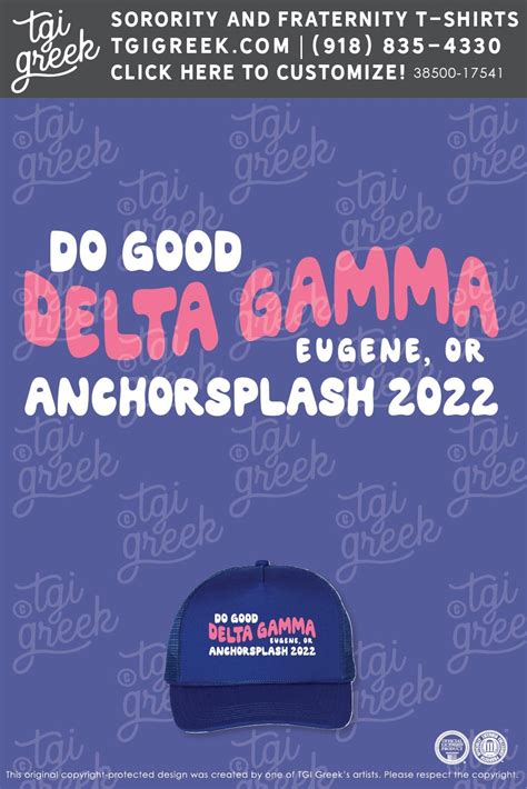 Delta Gamma Ore Anchor Splash Hat Tgi Greek