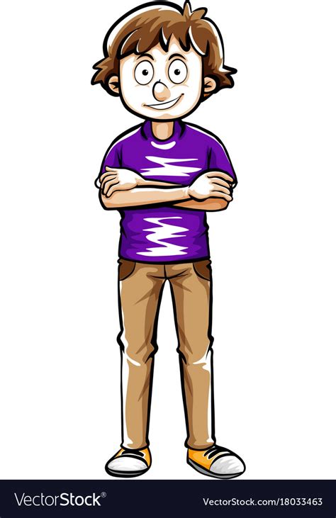 Doodle human character for man standing Royalty Free Vector