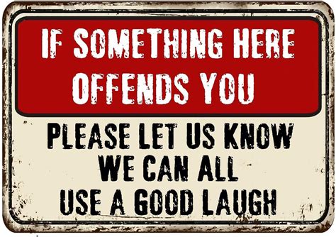 Amazon Resbai If Something Here Offends You Sign Man Cave Bar