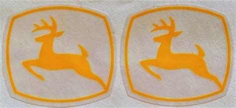 Decal John Deere Logo Yellow Deer On Clear 2 Inch DJ2932 Midwest