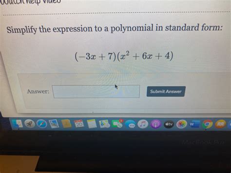 Answered: Simplify the expression to a polynomial… | bartleby