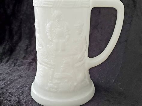 Vintage Federal Glass Milk Glass Beer Mugs Steins Tavern Etsy