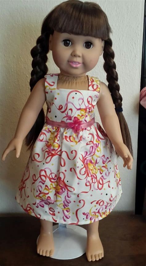 New~red Pink Yellow Surprise Party Sundress Fits 18 American Girl Doll Handmade Ebay