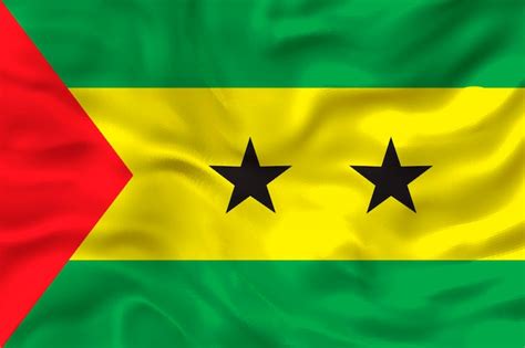 Premium Photo National Flag Of Sao Tome And Principe Background With