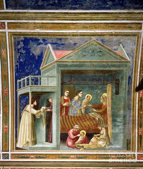 The Birth Of The Virgin C 1305 Painting By Giotto Fine Art America