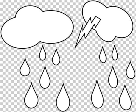 Black And White Rain Cloud Png Clipart Angle Art Black Cartoon