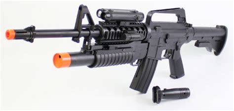 Airsoft Gun 11 Full Scale Spring Powered Scarface M16 With Grenade