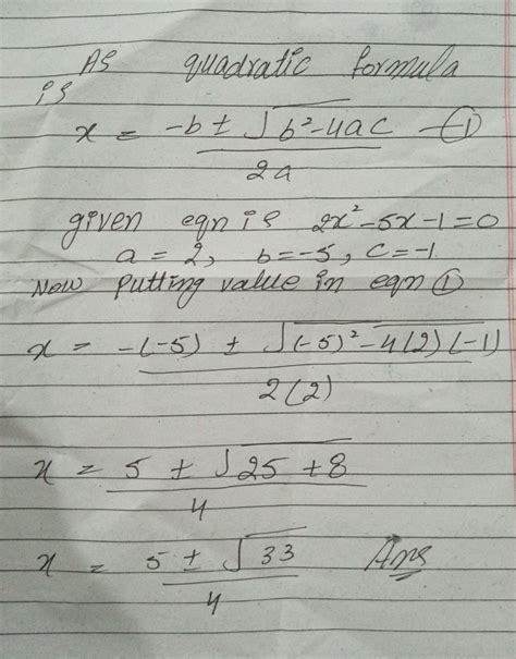 Please Help Me With This Question Of Solve The Quadratic Question