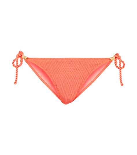 Self Tie Low Rise Bikini Bottoms In Orange Heidi Klein Mytheresa