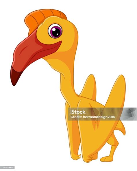 Cartoon Quetzalcoatlus On White Background Stock Illustration