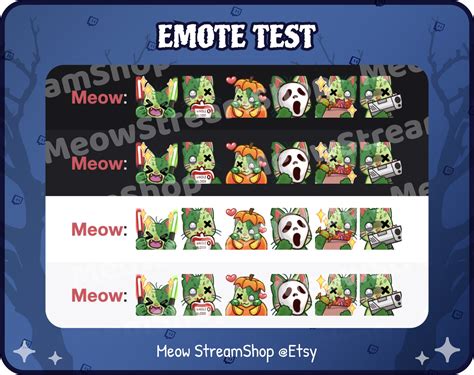 Twitch Emote Cute Zombie Cat Emotes Pack Hype Sip Etsy