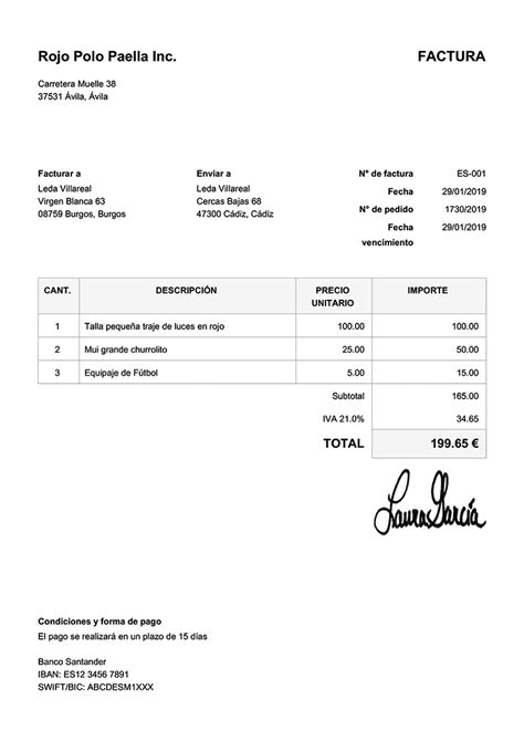 100 Plantillas De Facturas Gratis Para Imprimir O Descargar En Pdf