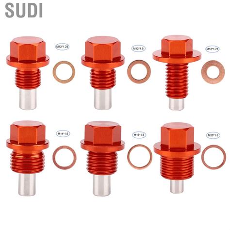 Sudi Magnetic Oil Drain Plug Screw Aluminium Alloy Modification Fit For