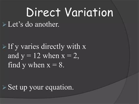 Direct And Inverse Variation Ppt