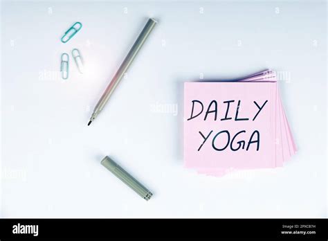 Sign Displaying Daily Yoga Internet Concept Series Of Yoga Workouts To