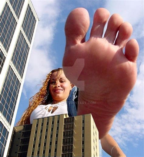 Her Giant Foot About To Crush Buildings By Gt647 On Deviantart