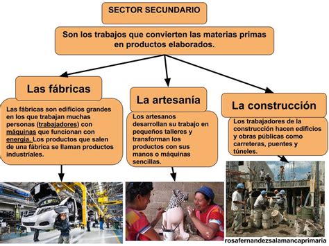 Maestra De Primaria El Trabajo Sector Primario Secundario Y Terciario