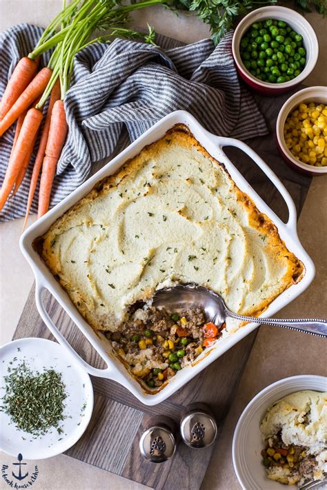 Ground Turkey Shepherds Pie With Cauliflower Mash Topping The Beach