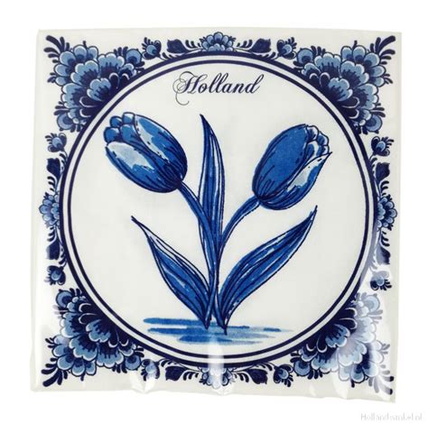 Servetten Delfts Blauwe Tulp Kopen Bij Hollandwinkel Nl