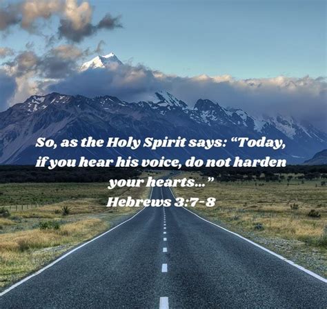 So As The Holy Spirit Says Today If You Hear His Voice Do Not