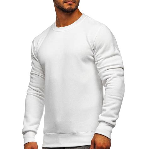 Blusa Moletom Masculina Lisa Sem Capuz Branco Netshoes