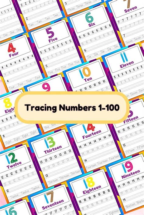 Number Tracing Worksheet 1 100 Preschool Printable Numbers Worksheet