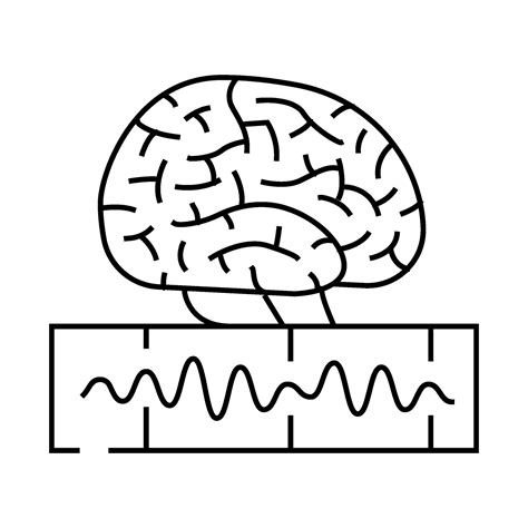 Brainwaves Neuroscience Neurology Line Icon Illustration