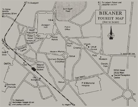 Bikaner Map Bikaner Tourist Map Bikaner District Map Bikaner Road