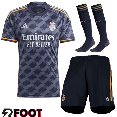 Destockage Ensemble Maillot Real Madrid Exterieur Shorts Chaussettes