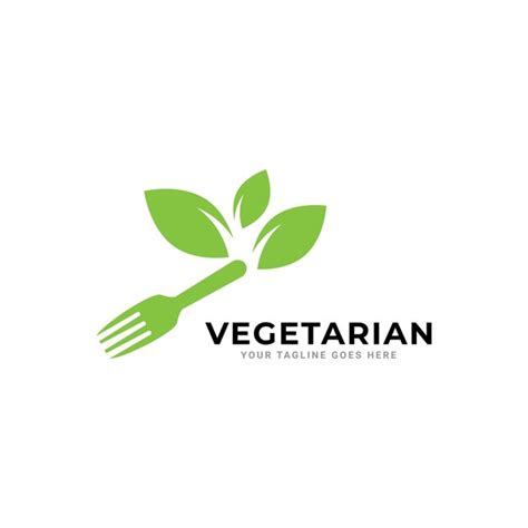 Premium Vector Vegetarian Logo Icon Template Design