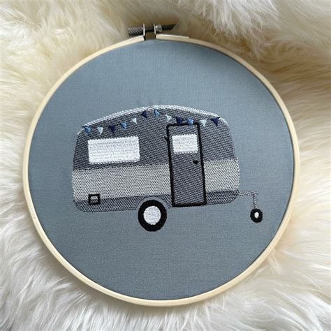 Stickdateien Set Camping Wohnwagen Camper Wohnmobil Van