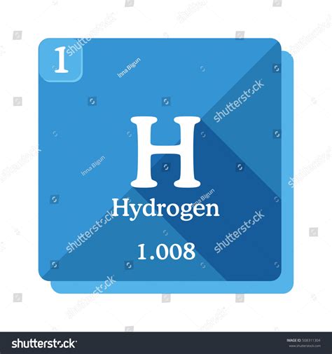 Hydrogen Chemical Element Periodic Table Elements Stock Vector Royalty Free 508311304