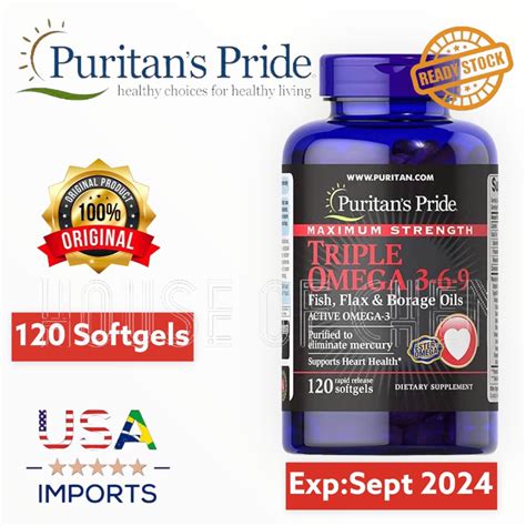 Jual Puritan Pride Maximum Strength Triple Omega Softgels