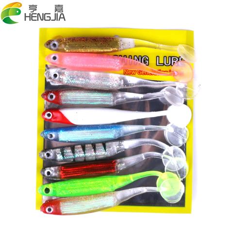 Hengjia Pcs Lot Soft Lures Swimbaits Silicone Bait Mm G Mix Color