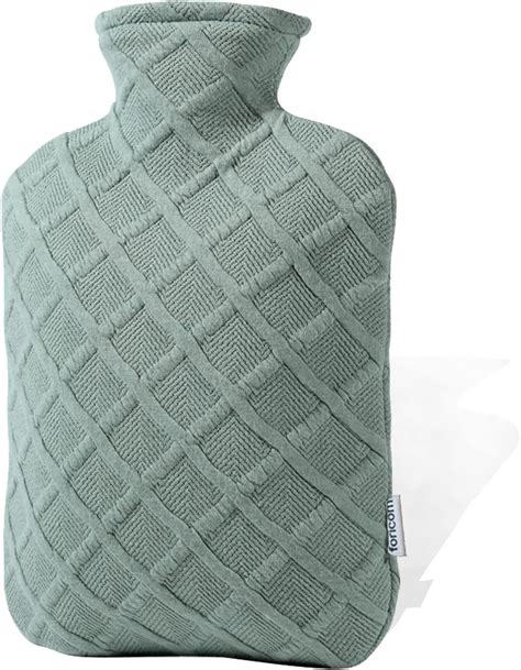 Amazon Fashy Hot Water Bottle With Fleece Cover L Charcoal Health Household
