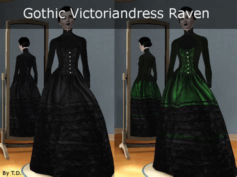 The Sims Resource Gothic Victoriandress Raven T D