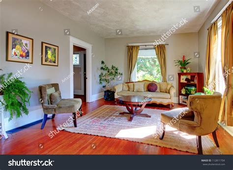 Living Room Yellow Curtains Grey Walls Stock Photo 112811704 | Shutterstock