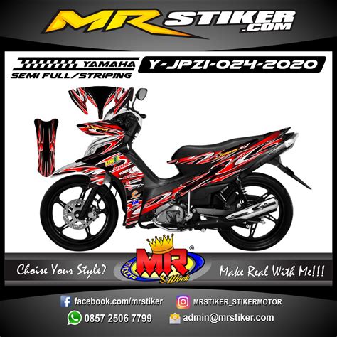 Stiker Motor Decal Yamaha Mio Soul Gt Crack Graphic Grey Line Fullbody