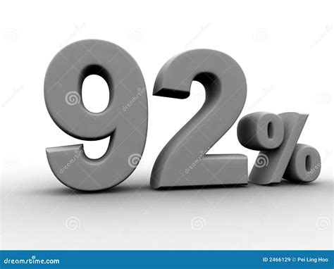 92 Percent Royalty Free Stock Images - Image: 2466129
