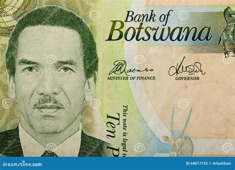 Detail Of 10 Botswana Pula Banknote Stock Photo Image 64017155