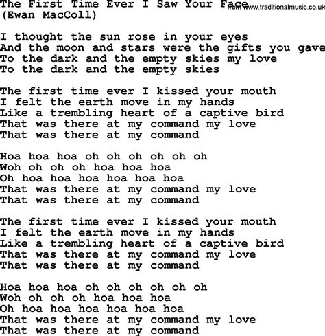 The First Time Ever I Saw Your Face By The Byrds Lyrics With Pdf